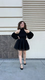Skirts Women's Halloween Costume Mini Tulle Skirt-Festive Look Crinoline-Black malcomodes-biz.myshopify.com