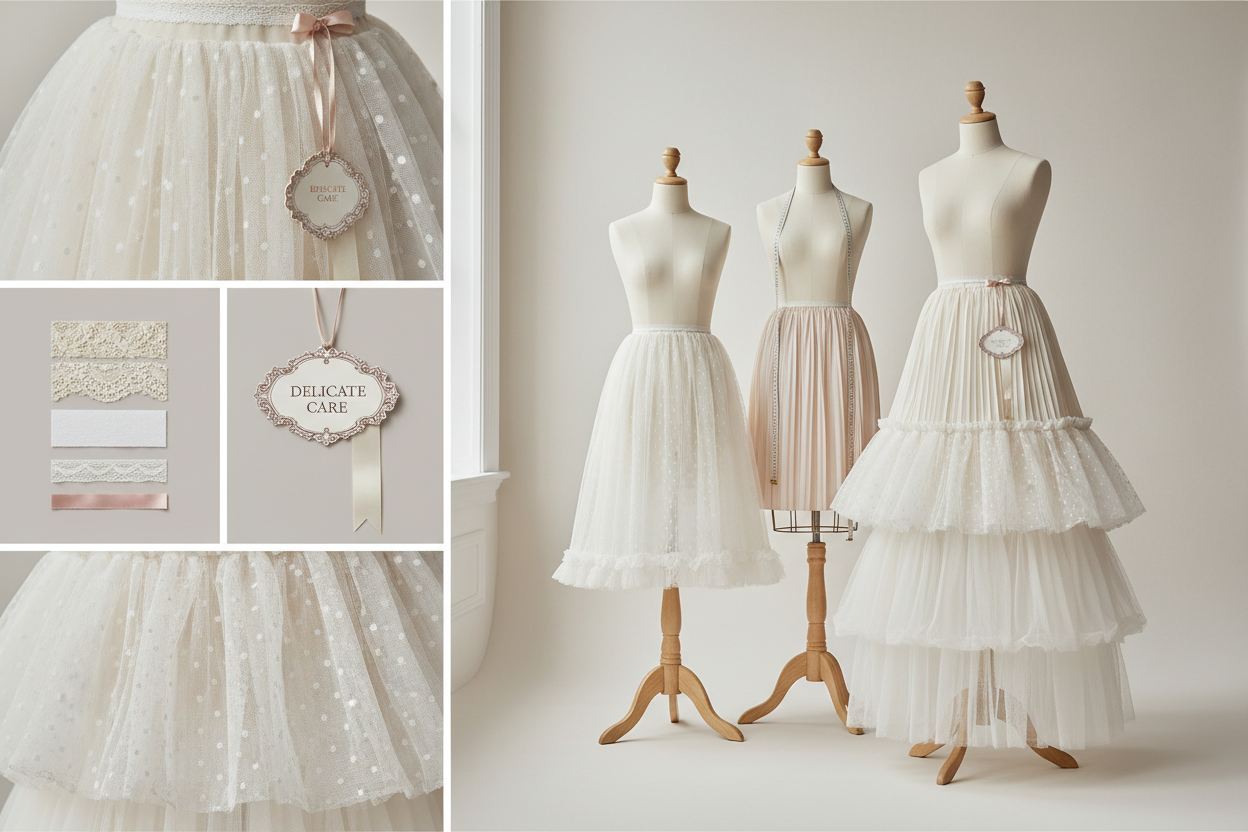 The Ultimate Guide to Petticoat Length, Fullness, Fabric Types, and Care