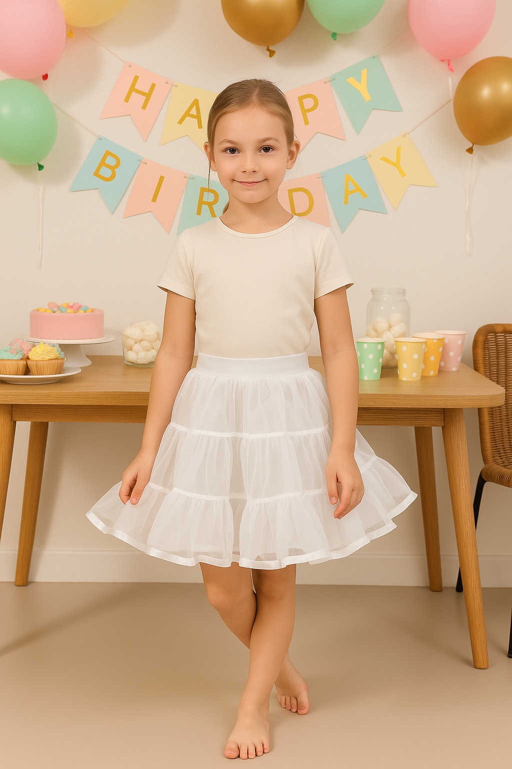 Girls Petticoat Crinoline Underskirt