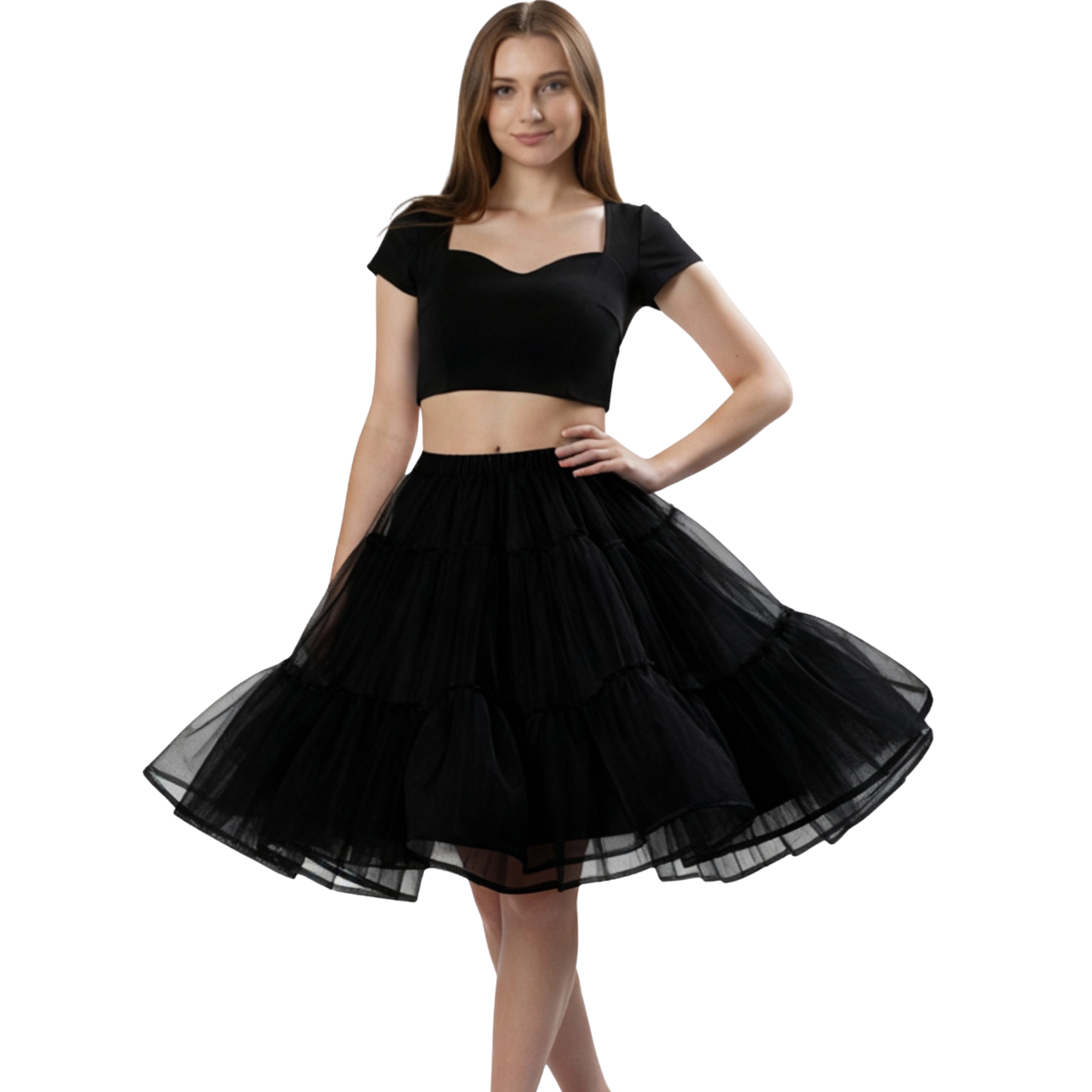 Petticoat Skirt – Fluffy Knee-Length Crinoline