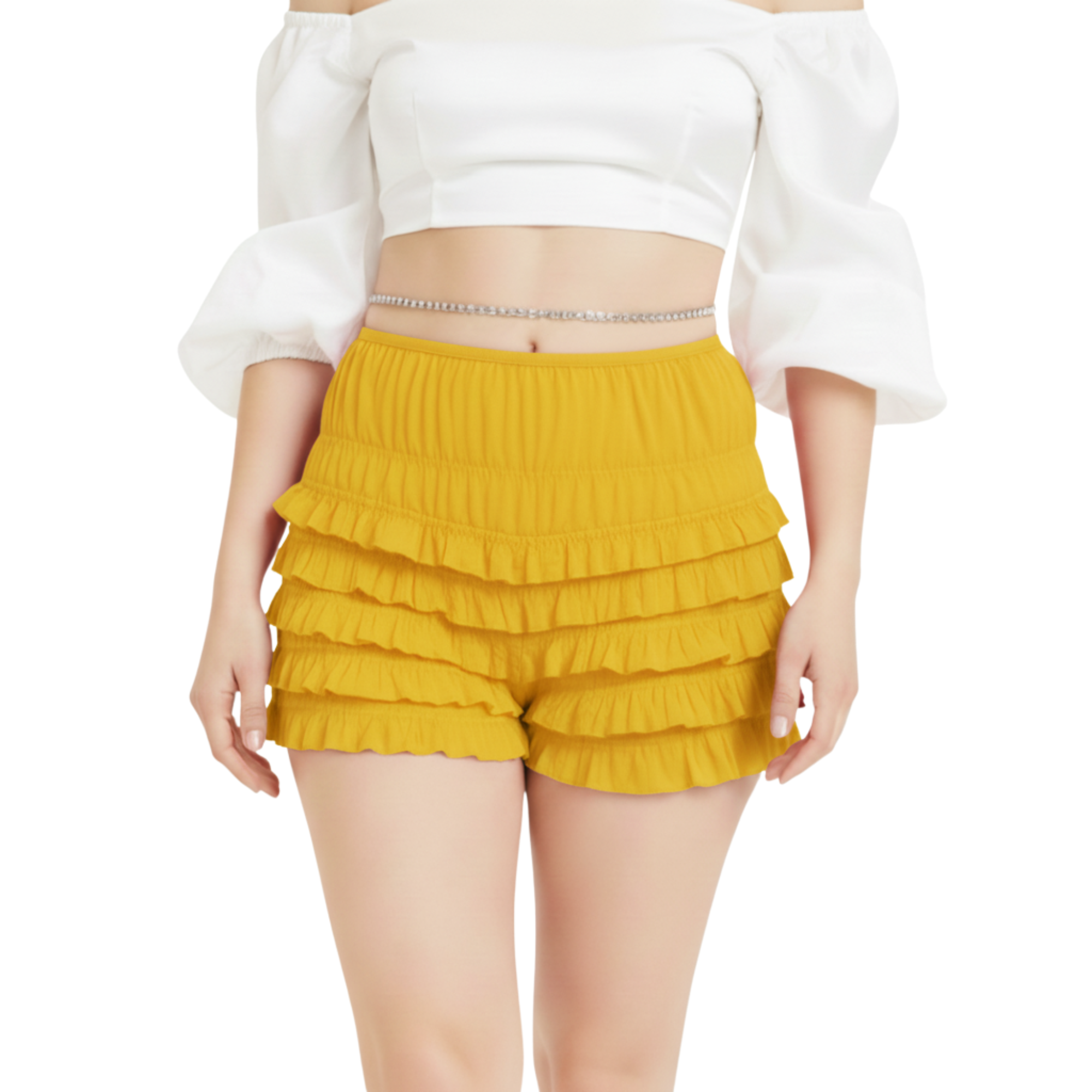 Ruffle Shorts for Women, Lace Bloomers