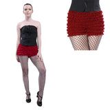 301 Women's Sexy High Waist Ruffled Petti pants-Ruby Red