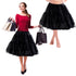 Zooey Luxury Chiffon Adult Petticoat Slip - Black