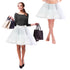 Zooey Luxury Chiffon Adult Petticoat Slip-White