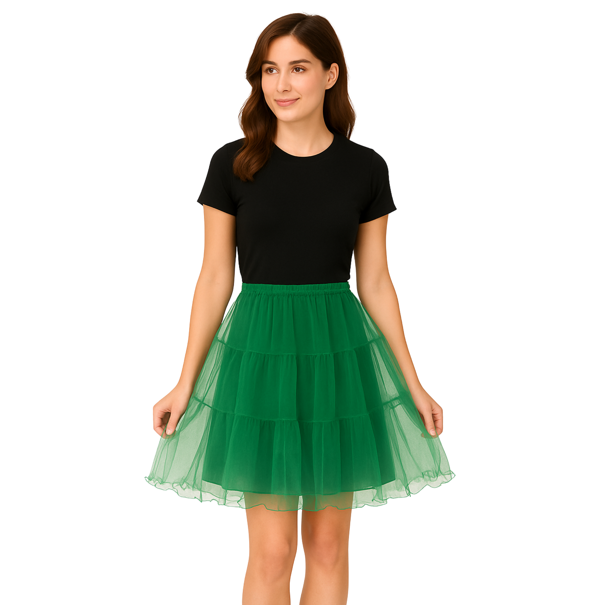 Halloween Petticoat Skirt – Fluffy Knee-Length Costume, Cosplay Costume Crinoline