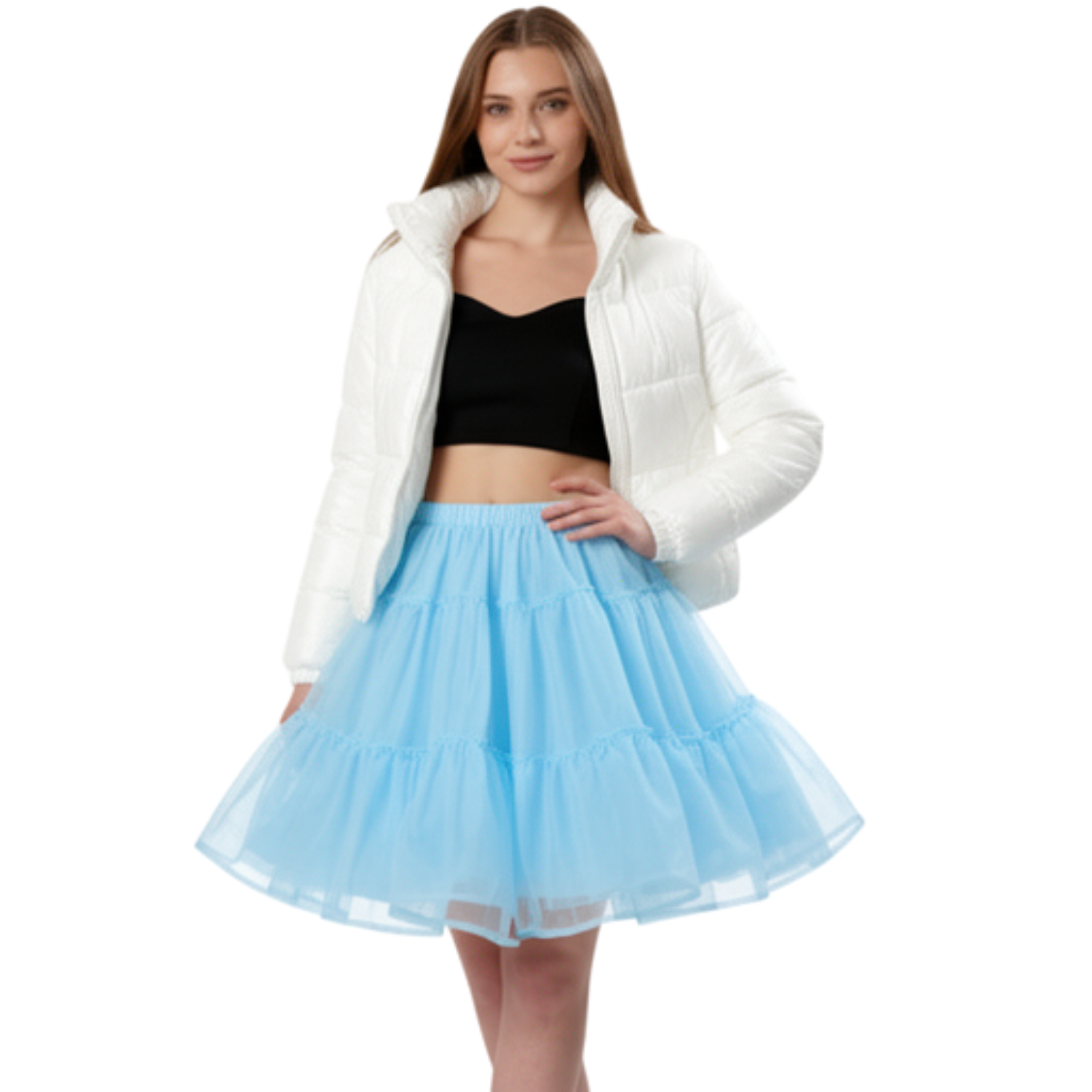 Petticoat Skirt – Fluffy Knee-Length Crinoline