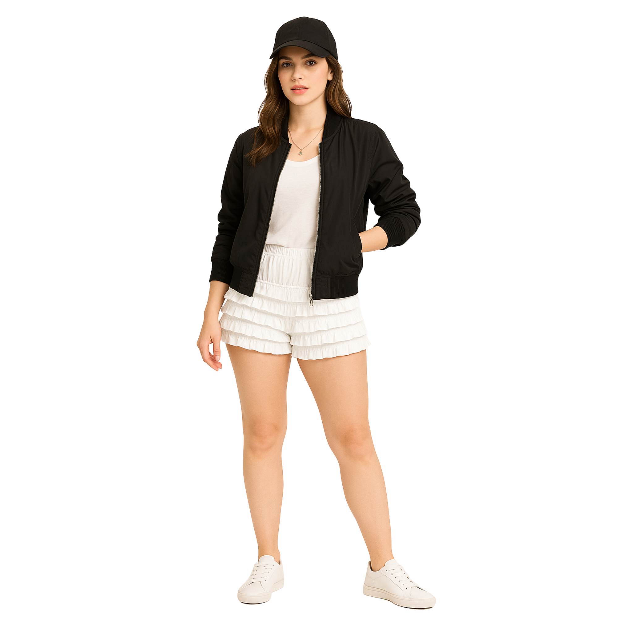 Malco Modes Ruffle Shorts for Women – White Shorts Lace Bloomers, Sexy Ruffle Shorts, Halloween Boy Shorts & Y2K Costumes