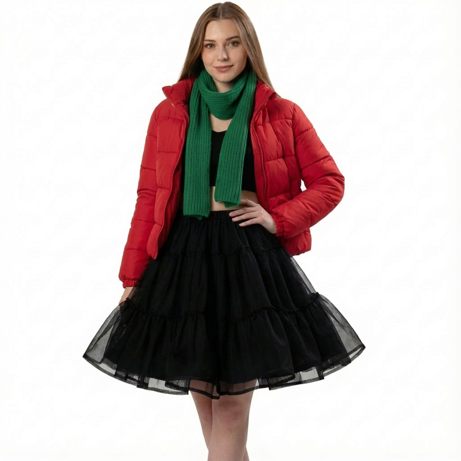 Petticoat Skirt – Fluffy Knee-Length Crinoline