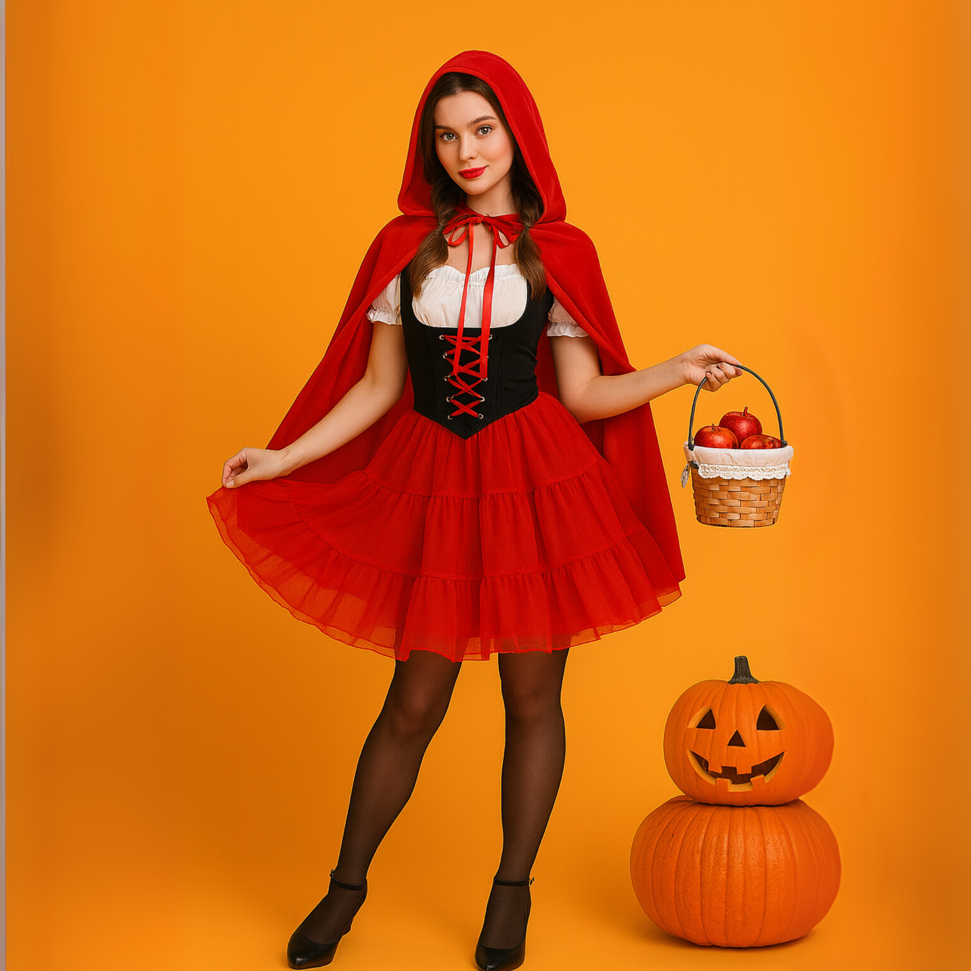 Halloween Petticoat Skirt – Fluffy Knee-Length Costume, Cosplay Costume Crinoline