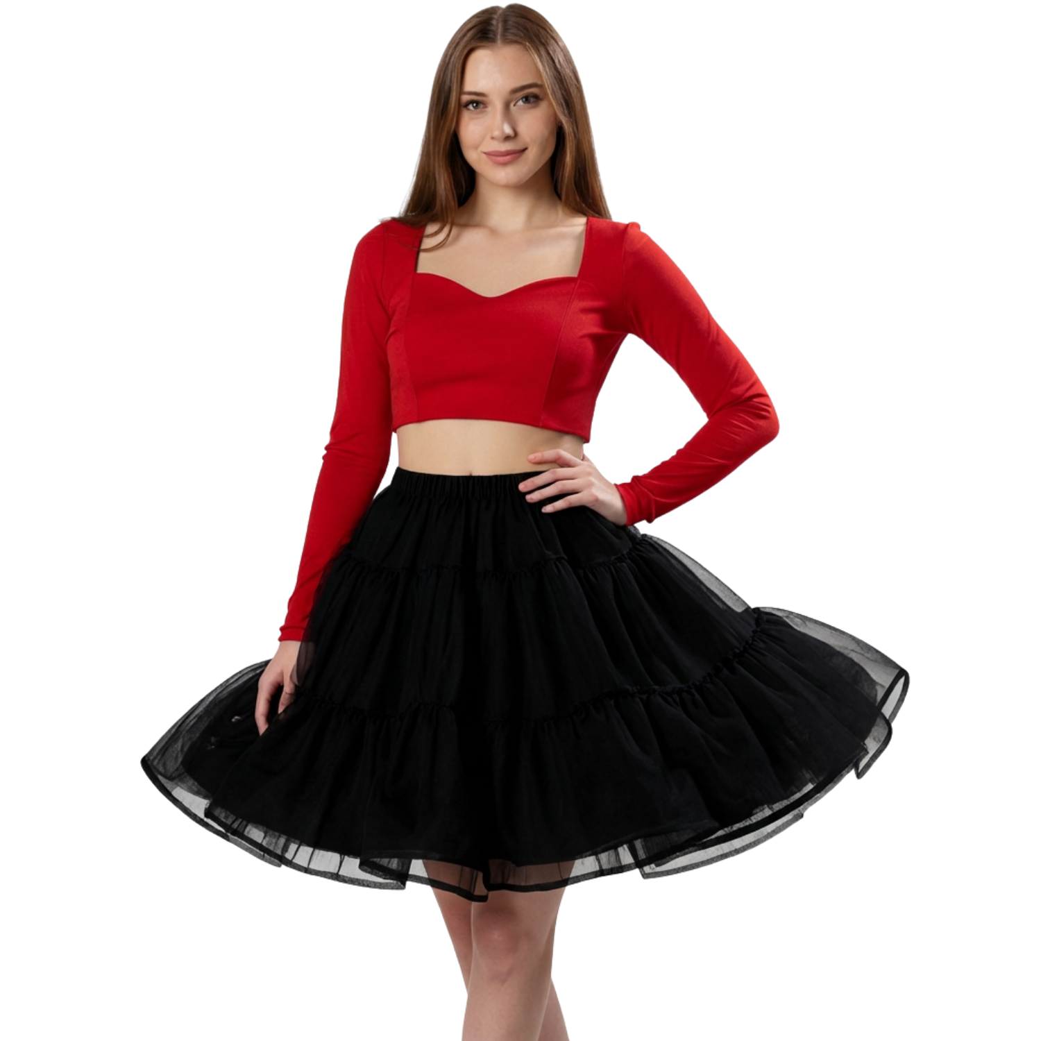 Petticoat Skirt – Fluffy Knee-Length Crinoline