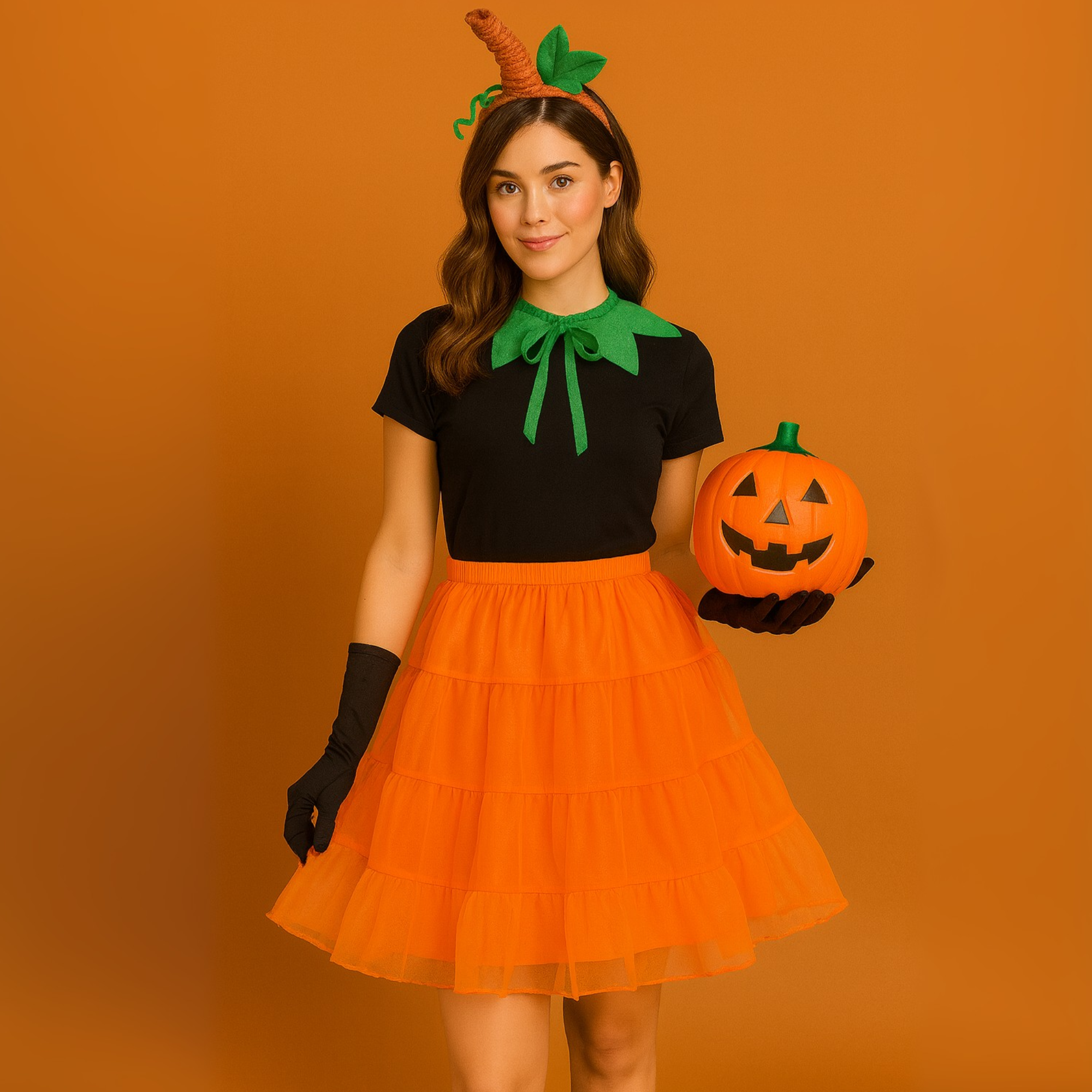 Halloween Petticoat Skirt – Fluffy Knee-Length Costume, Cosplay Costume Crinoline