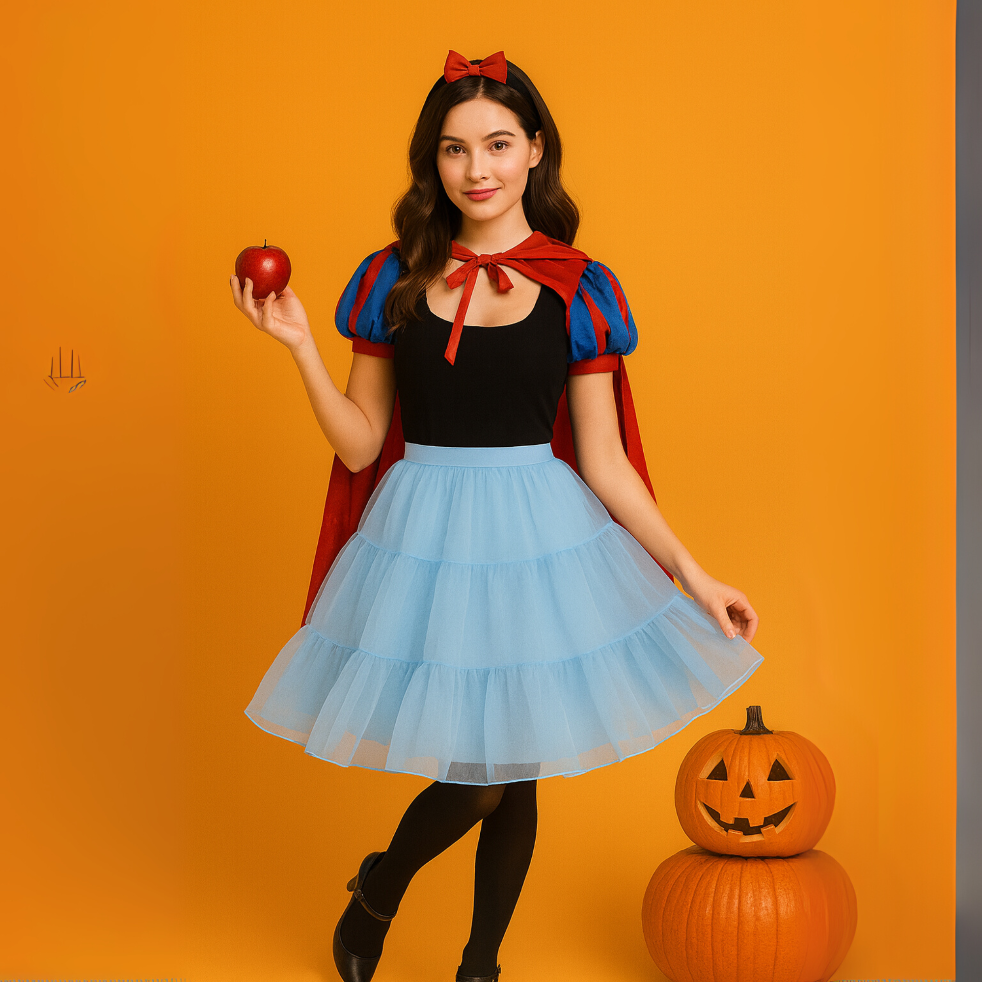 Halloween Petticoat Skirt – Fluffy Knee-Length Costume, Cosplay Costume Crinoline