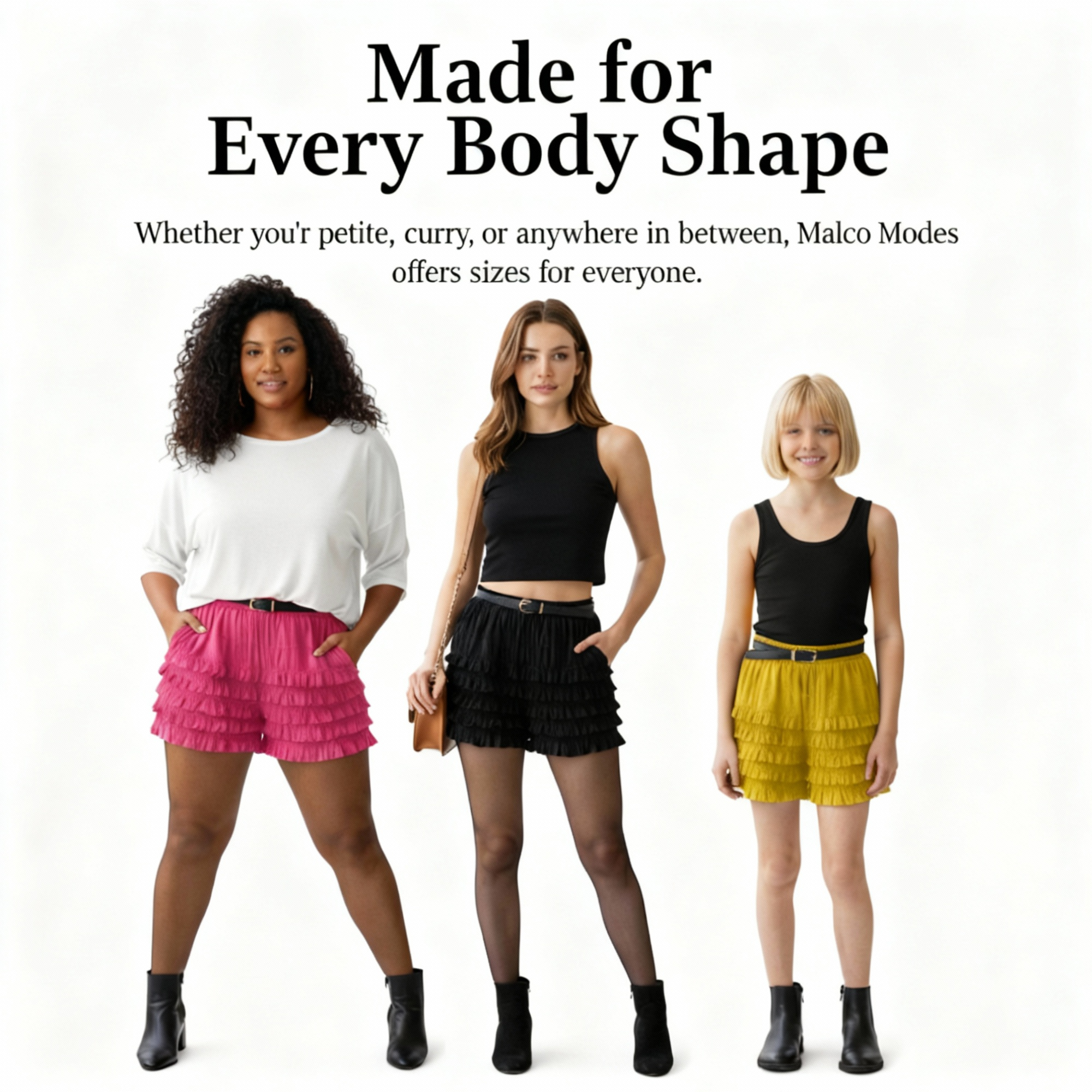 Malco Modes Ruffle Shorts for Women –Pink Bloomers, Halloween Costume, Lace Bloomers, Sexy Ruffle Shorts & Y2K Costumes