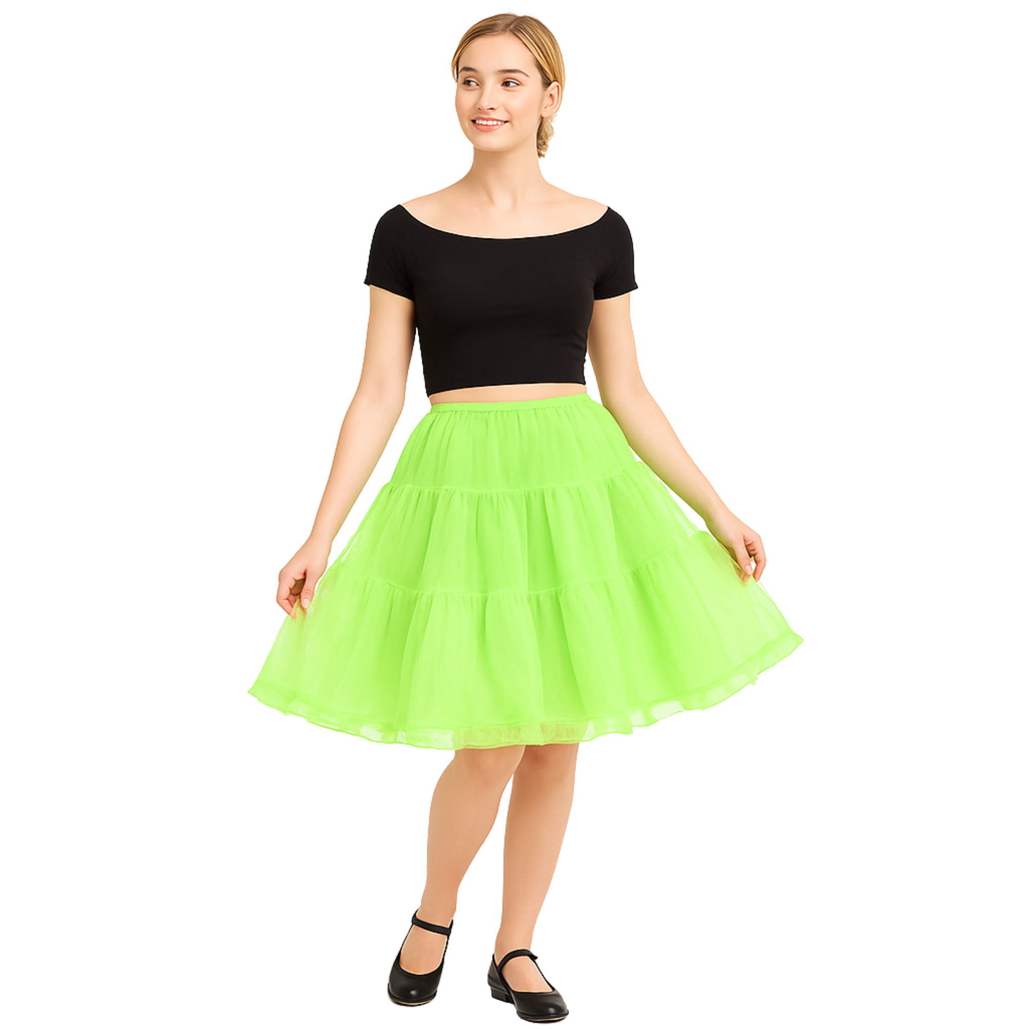 Halloween Petticoat Skirt – Fluffy Knee-Length Costume, Cosplay Costume Crinoline