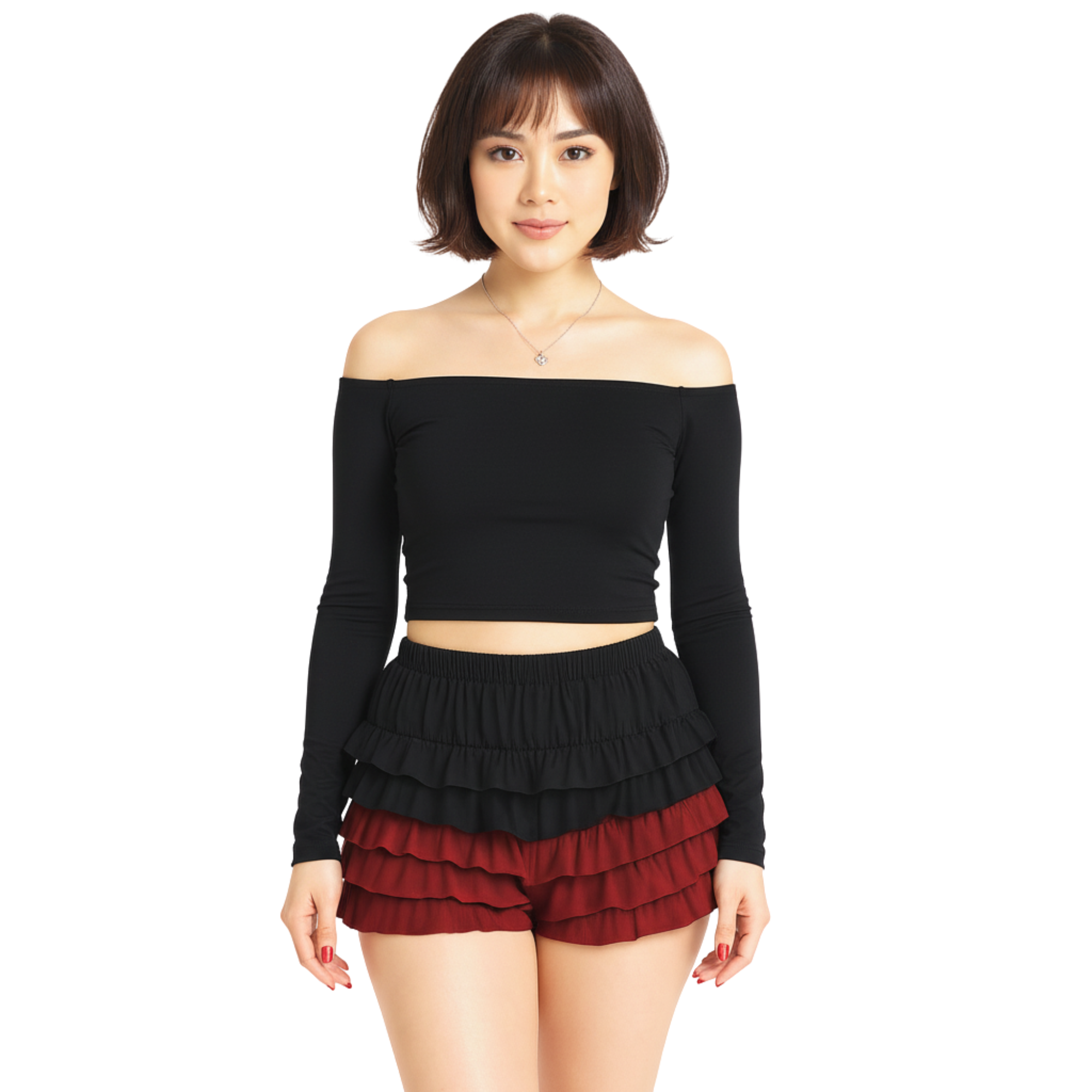 Ruffle Shorts for Women, Lace Bloomers