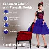 Zooey Luxury Chiffon Adult Petticoat Slip-Royal Blue