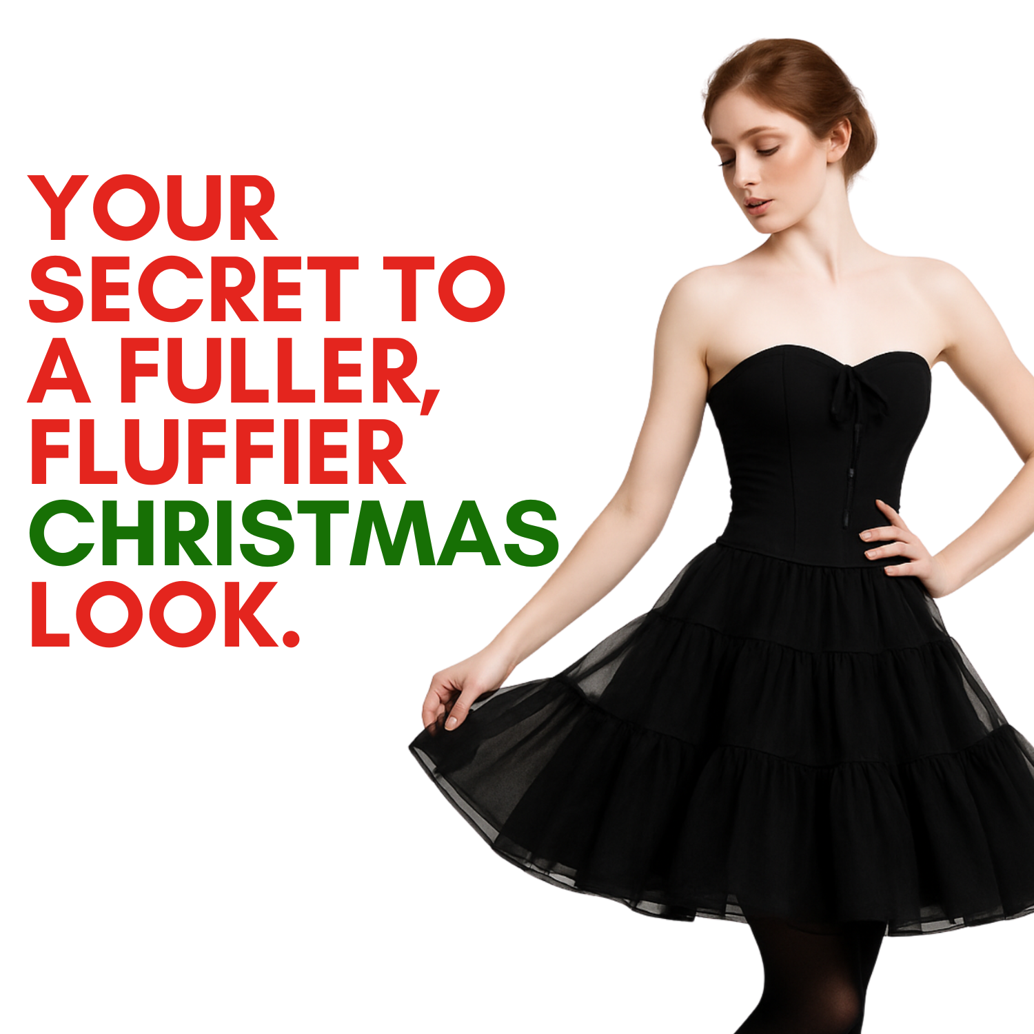 Petticoat Skirt – Fluffy Knee-Length Crinoline