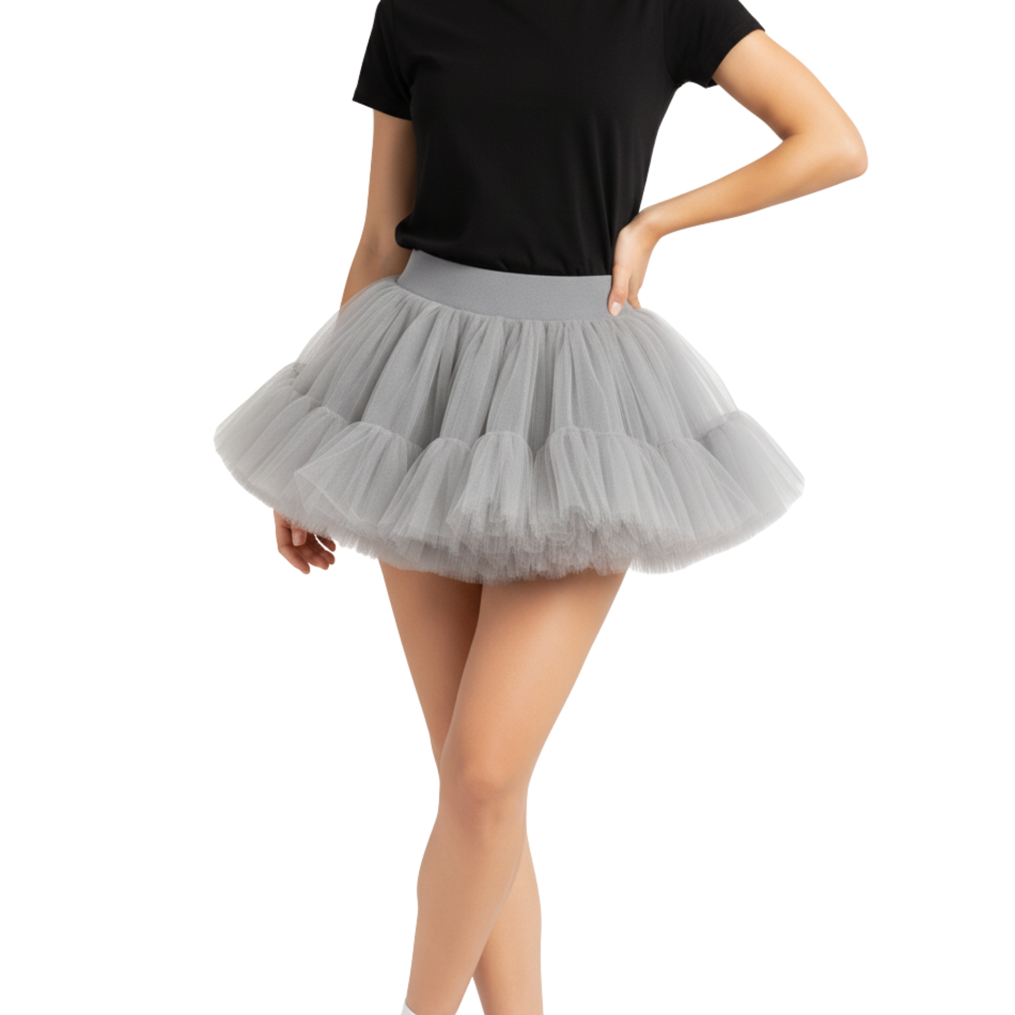 Grey Tutu Skirt for Women, Halloween Costume