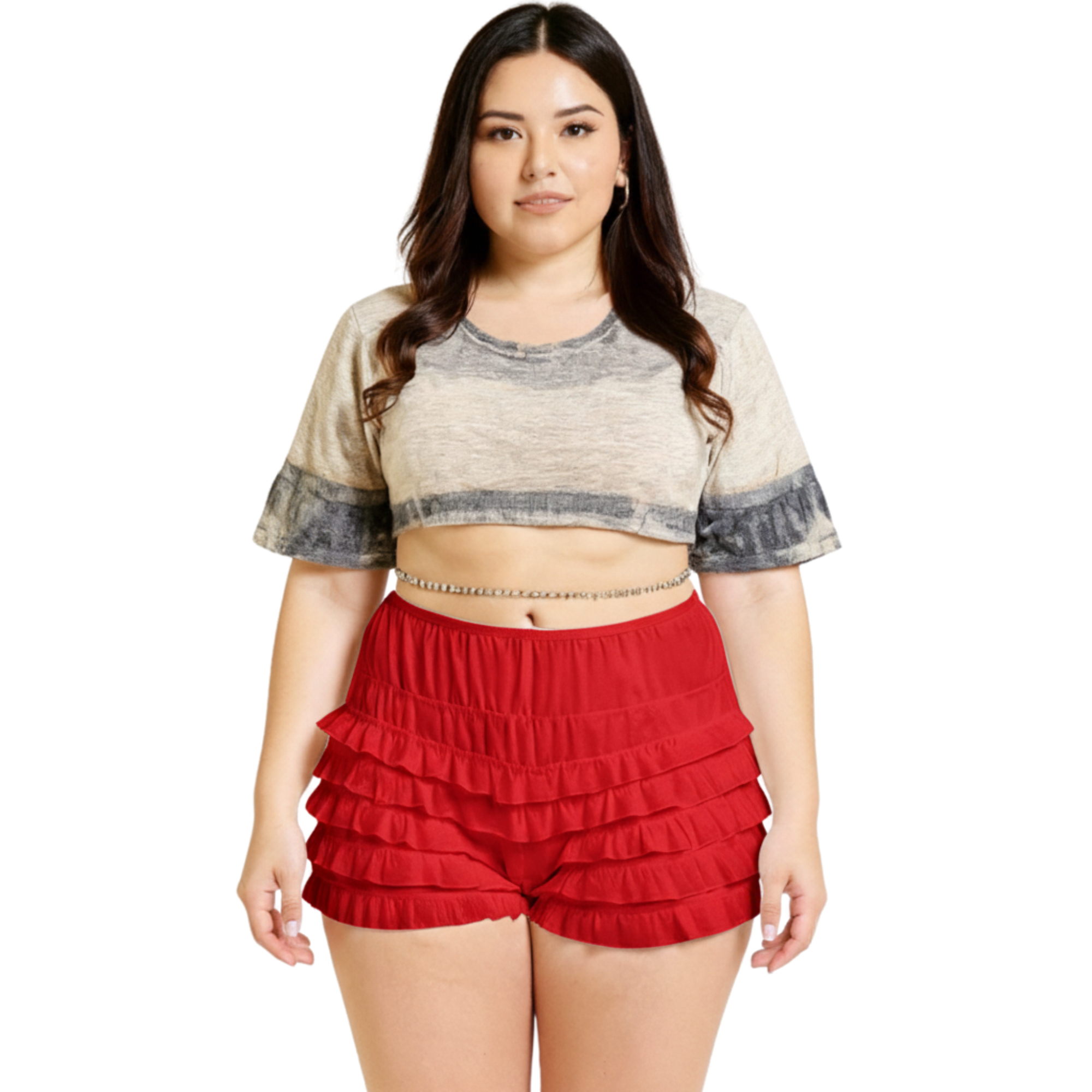 Malco Modes Ruffle Shorts for Women – Red Bloomers, Halloween Costume, Lace Bloomers, Sexy Ruffle Shorts & Y2K Costumes