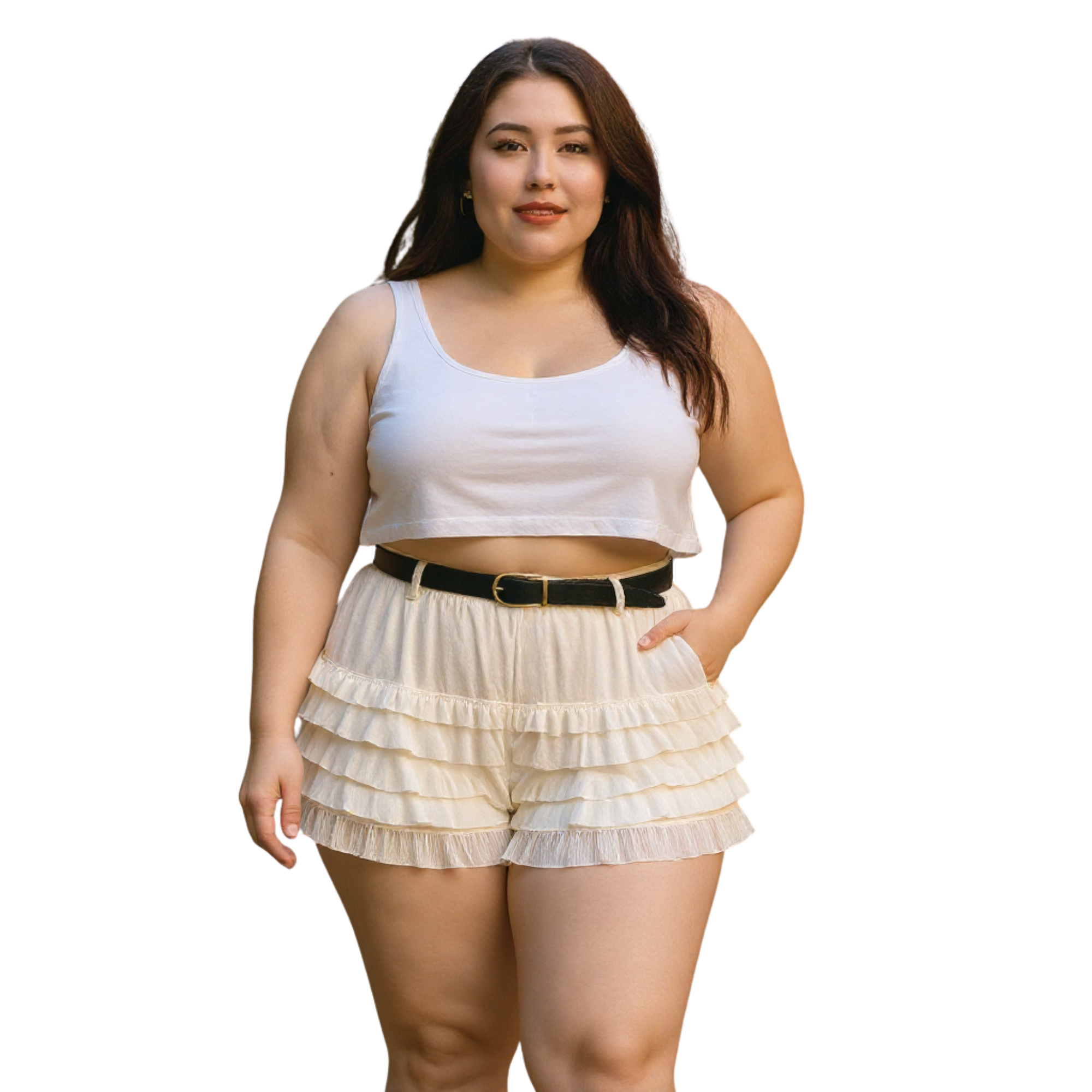 Malco Modes Ruffle Shorts for Women –Ivory Bloomers, Lace Bloomers, Sexy Ruffle Shorts, Halloween Boy Shorts & Y2K Costumes