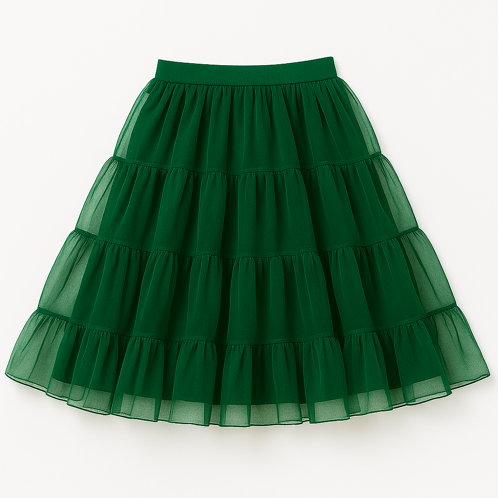 Halloween Petticoat Skirt – Fluffy Knee-Length Costume, Cosplay Costume Crinoline