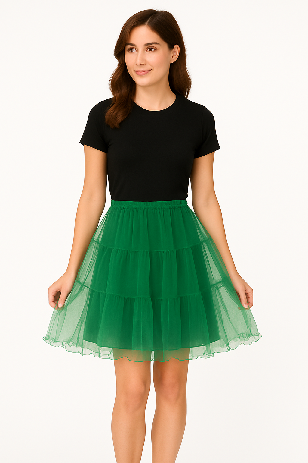 Halloween Petticoat Skirt – Fluffy Knee-Length Costume, Cosplay Costume Crinoline