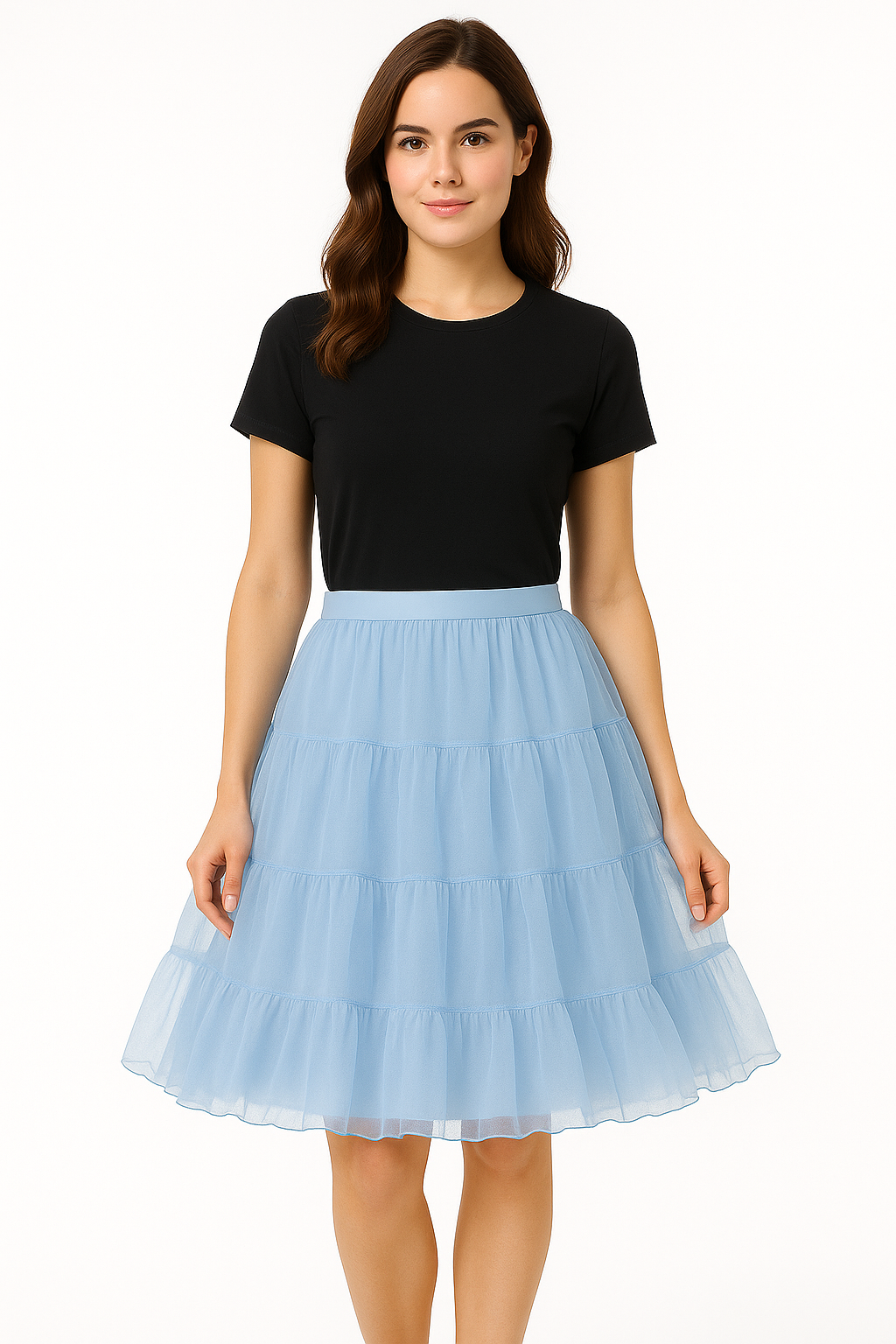 Halloween Petticoat Skirt – Fluffy Knee-Length Costume, Cosplay Costume Crinoline