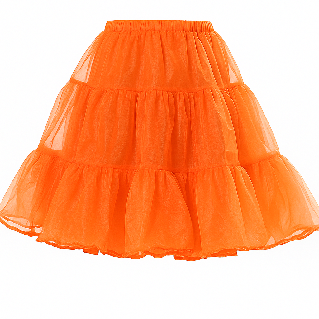 Halloween Petticoat Skirt – Fluffy Knee-Length Costume, Cosplay Costume Crinoline