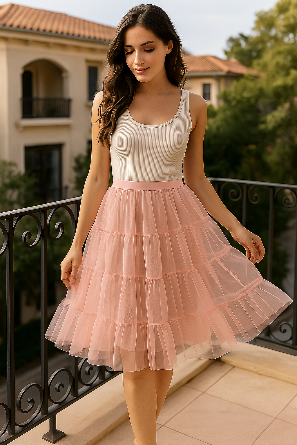 Halloween Petticoat Skirt – Fluffy Knee-Length Costume, Cosplay Costume Crinoline