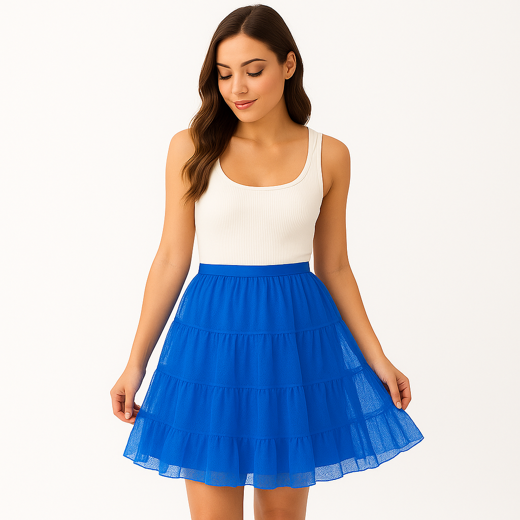 Halloween Petticoat Skirt – Fluffy Knee-Length Costume, Cosplay Costume Crinoline