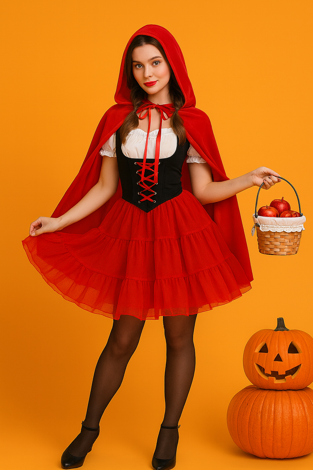 Halloween Petticoat Skirt – Fluffy Knee-Length Costume, Cosplay Costume Crinoline