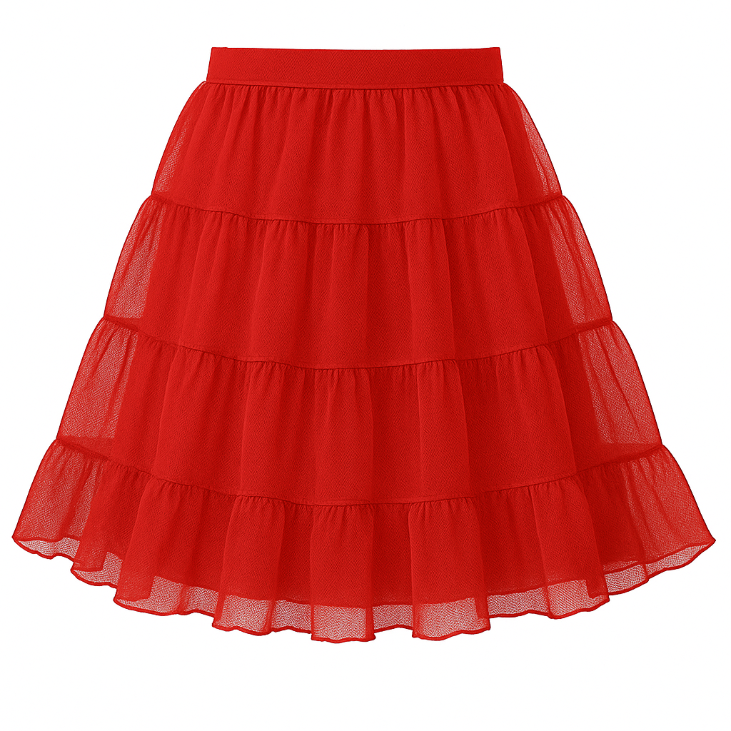 Halloween Petticoat Skirt – Fluffy Knee-Length Costume, Cosplay Costume Crinoline