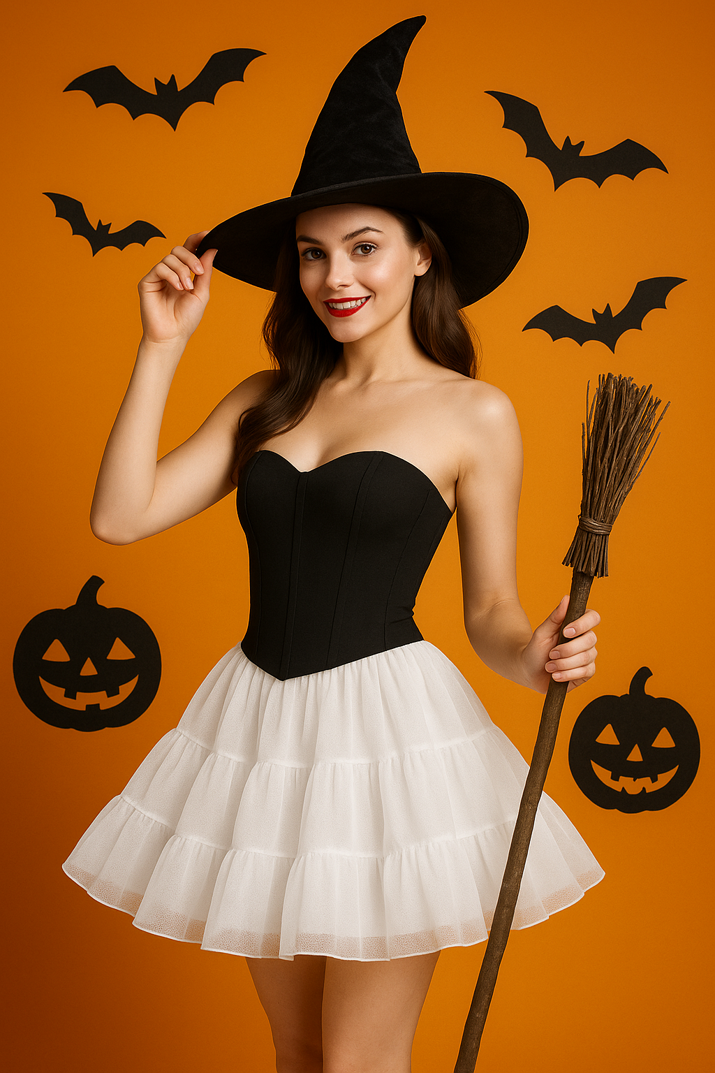 Halloween Petticoat Skirt – Fluffy Knee-Length Costume, Cosplay Costume Crinoline