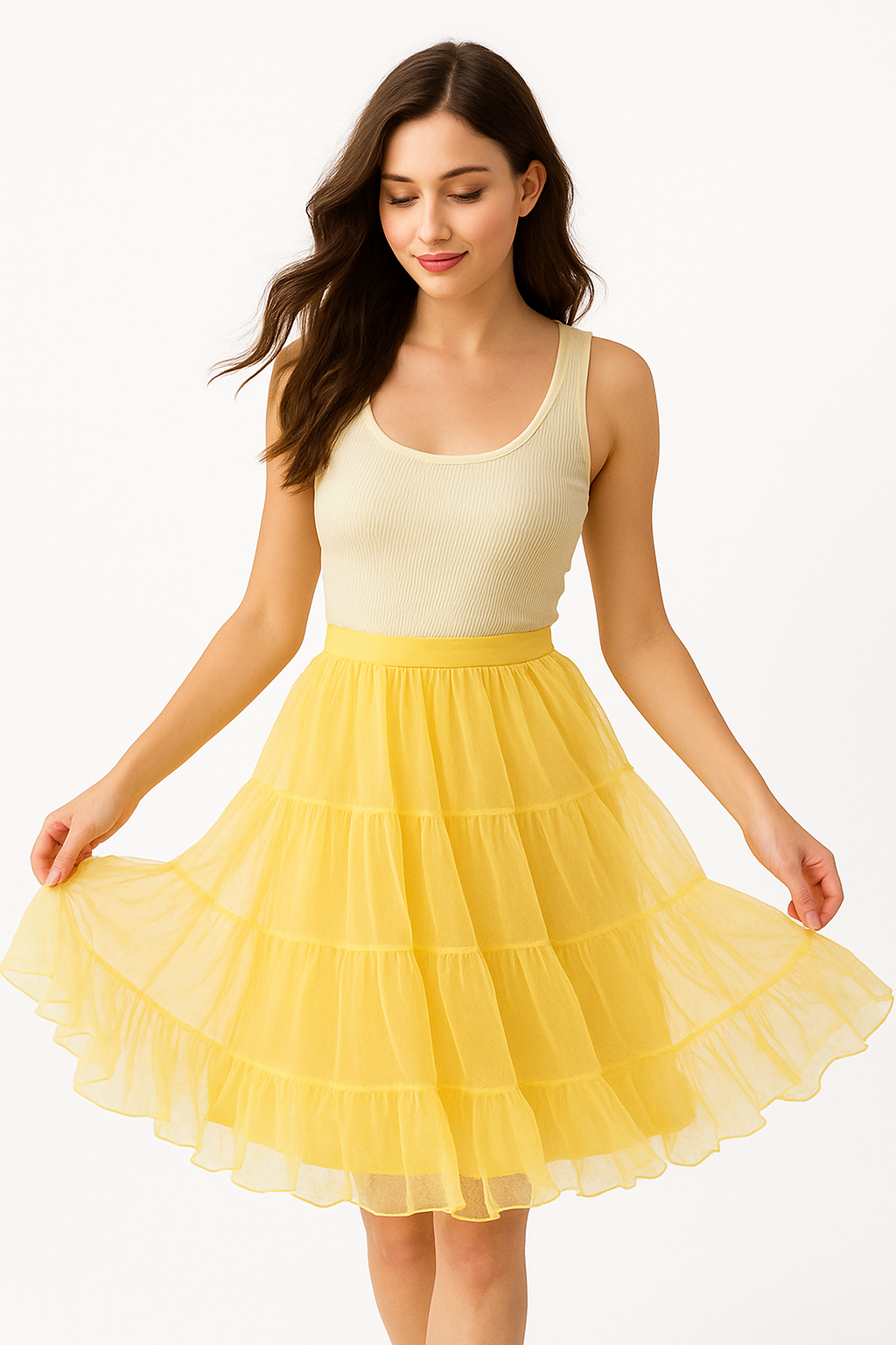 Halloween Petticoat Skirt – Fluffy Knee-Length Costume, Cosplay Costume Crinoline