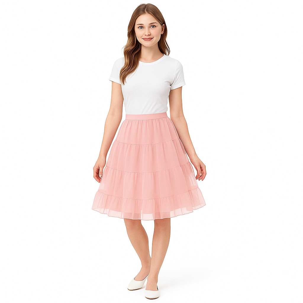 Halloween Petticoat Skirt – Fluffy Knee-Length Costume, Cosplay Costume Crinoline