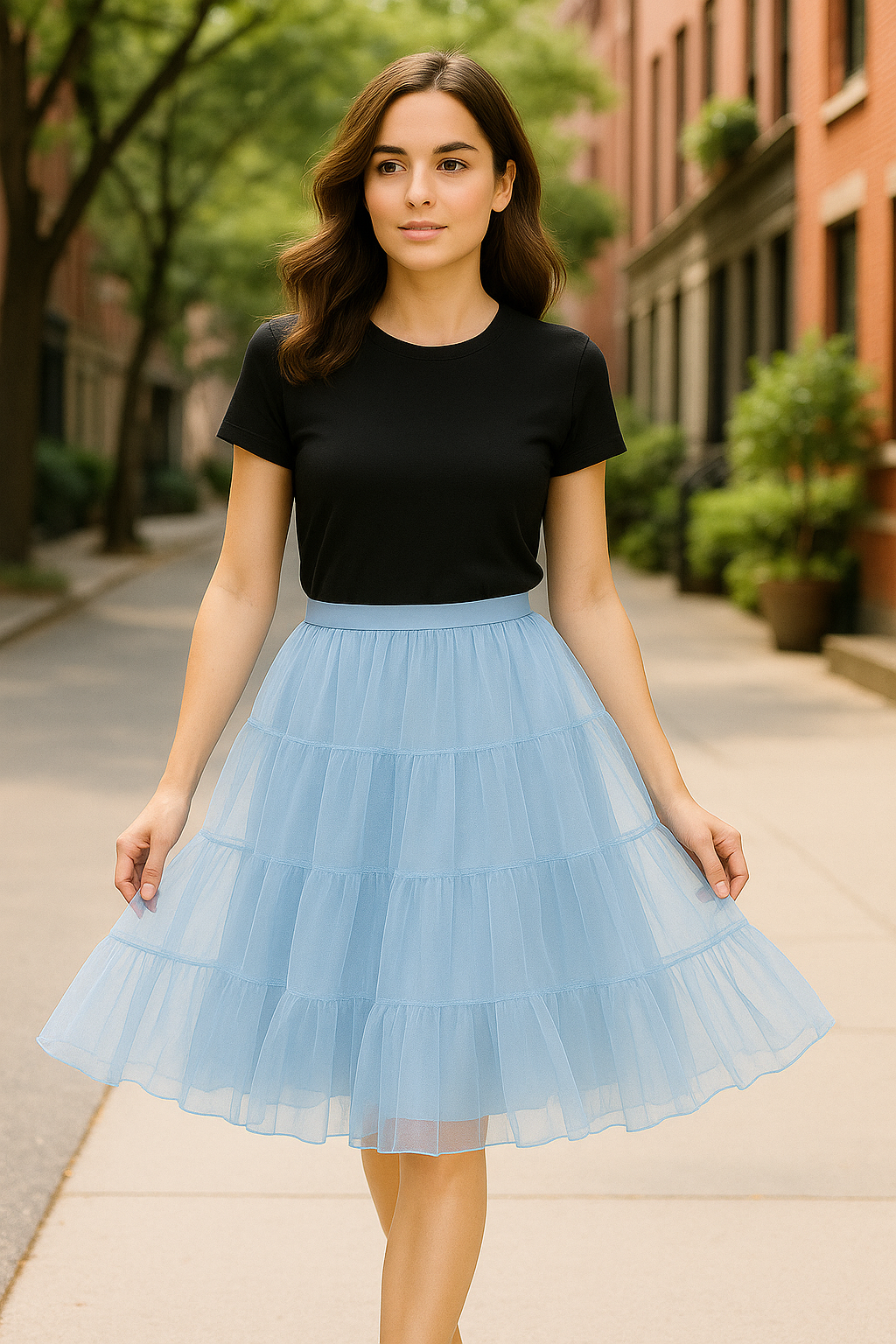 Halloween Petticoat Skirt – Fluffy Knee-Length Costume, Cosplay Costume Crinoline