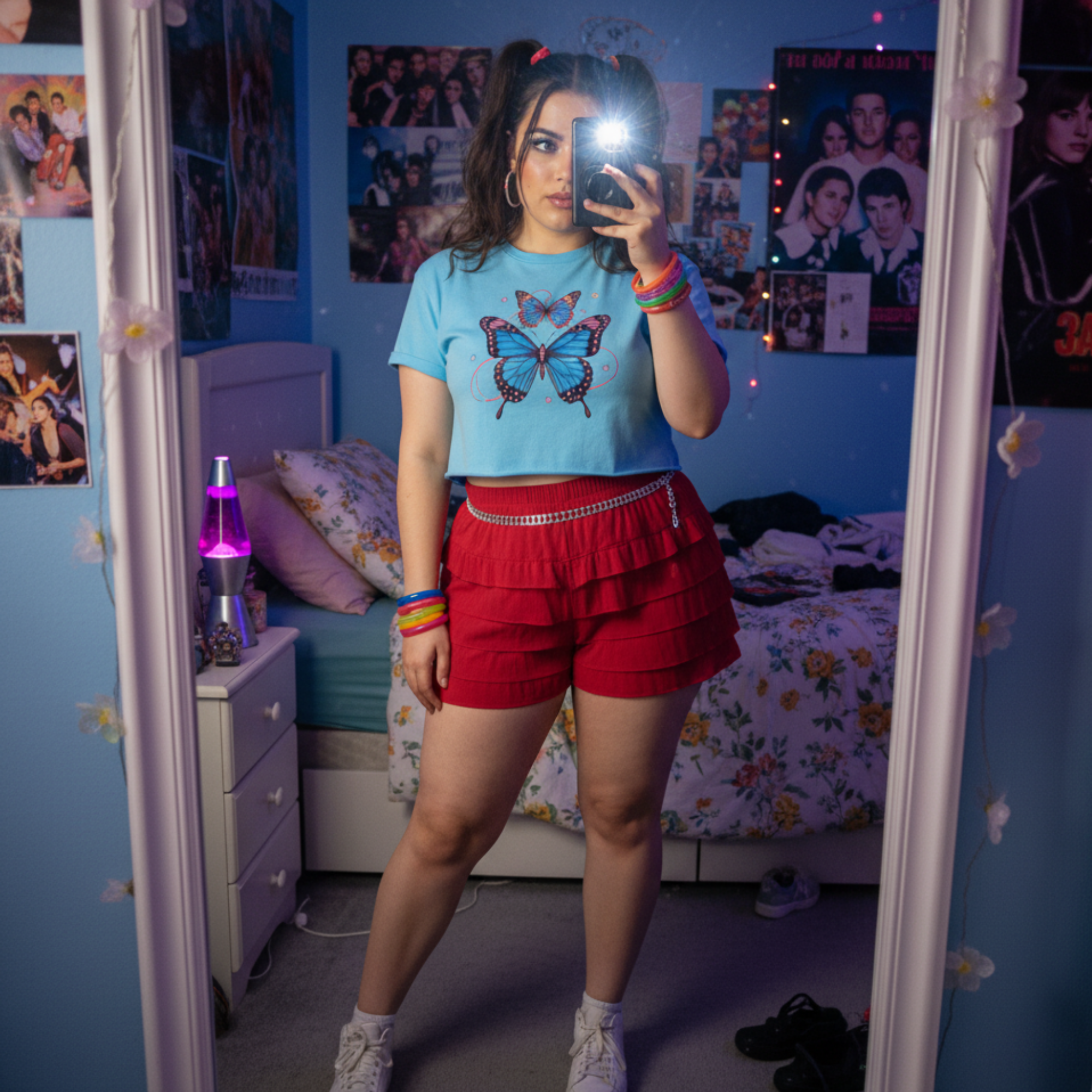 Ruffle Shorts for Women, Lace Bloomers