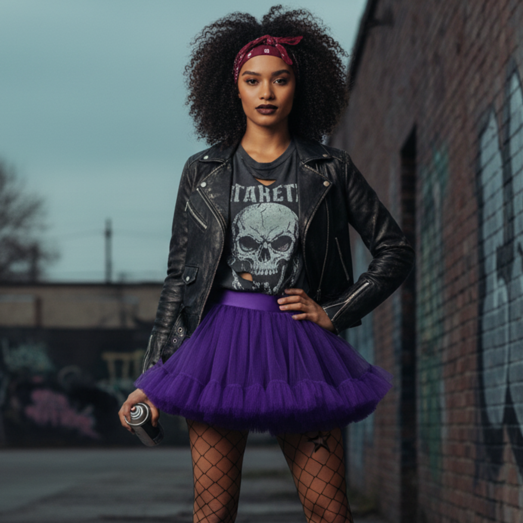 Halloween Purple Tutu Skirt for Women – 5 Layer Puffy Crinoline, Witch Fairy Vampire Costume Petticoat, Cosplay & Dance Outfit