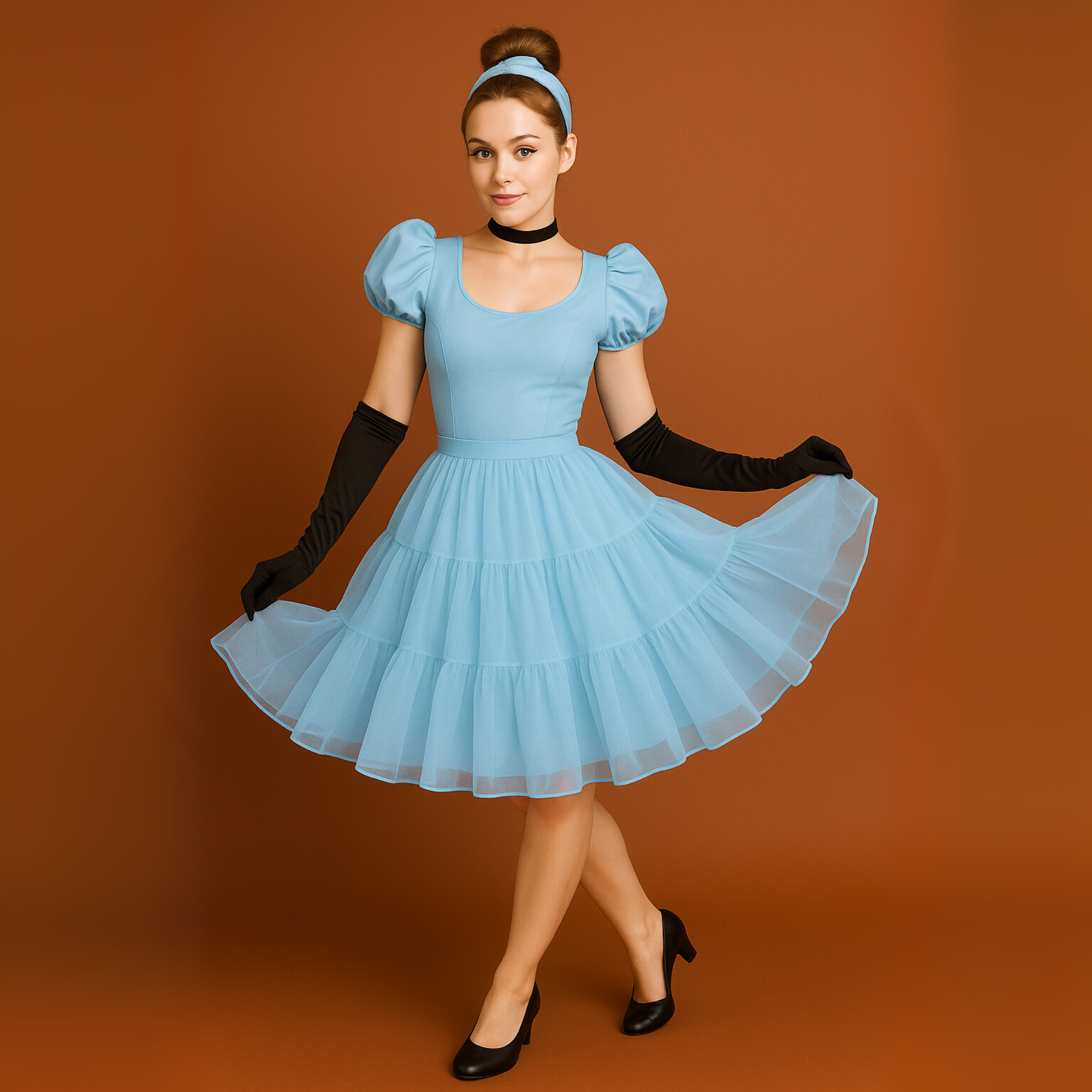 Halloween Petticoat Skirt – Fluffy Knee-Length Costume, Cosplay Costume Crinoline