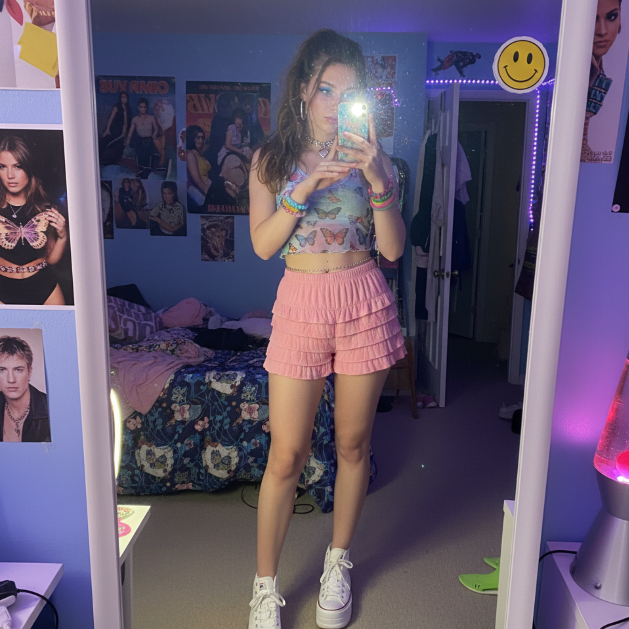 Ruffle Shorts for Women, Lace Bloomers