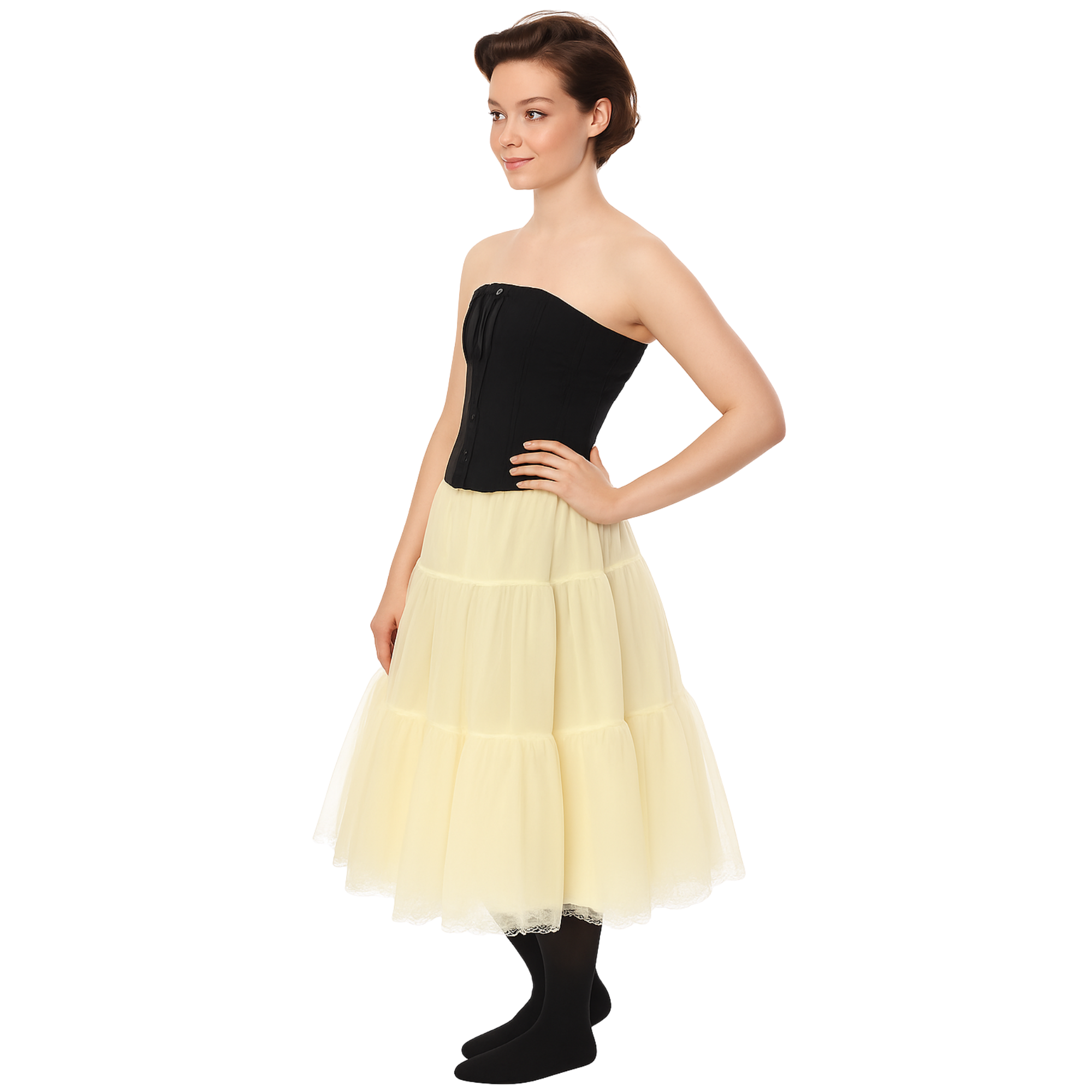 Cosette White Petticoat for Women, Crinoline Underskirt, Halloween Costume