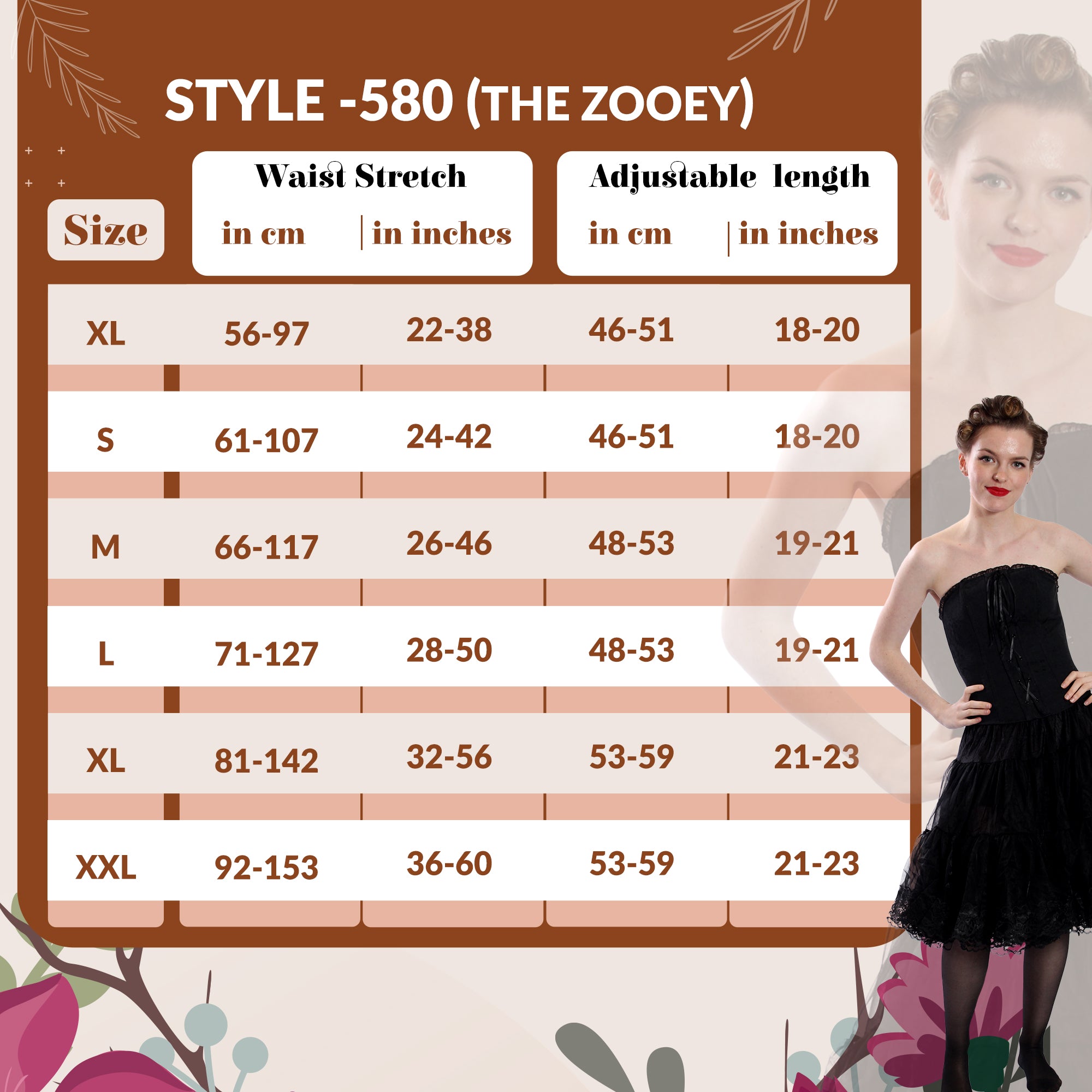 Zooey Luxury Chiffon Adult Petticoat Slip - Black