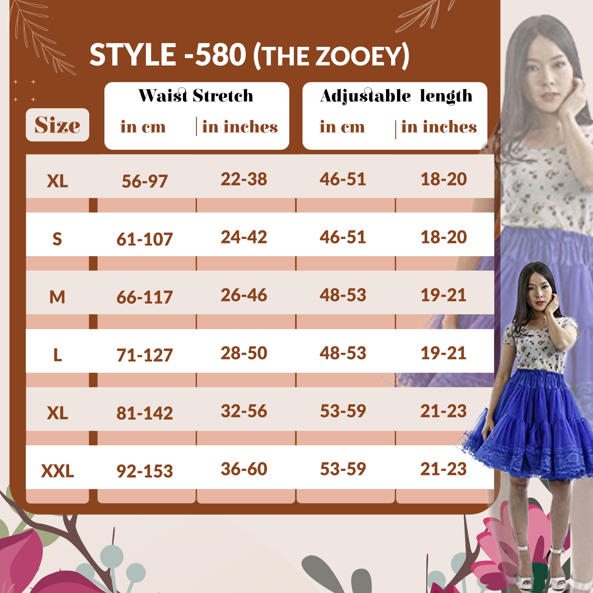 Zooey Luxury Chiffon Adult Petticoat Slip-Royal Blue