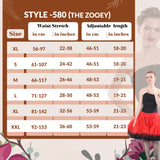 Zooey Luxury Chiffon Adult Petticoat Slip-Red/Black
