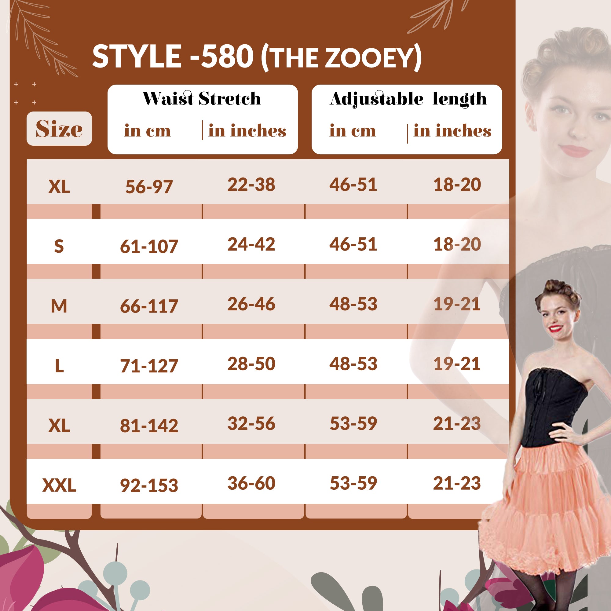 Zooey Luxury Chiffon Adult Petticoat Slip-Peach