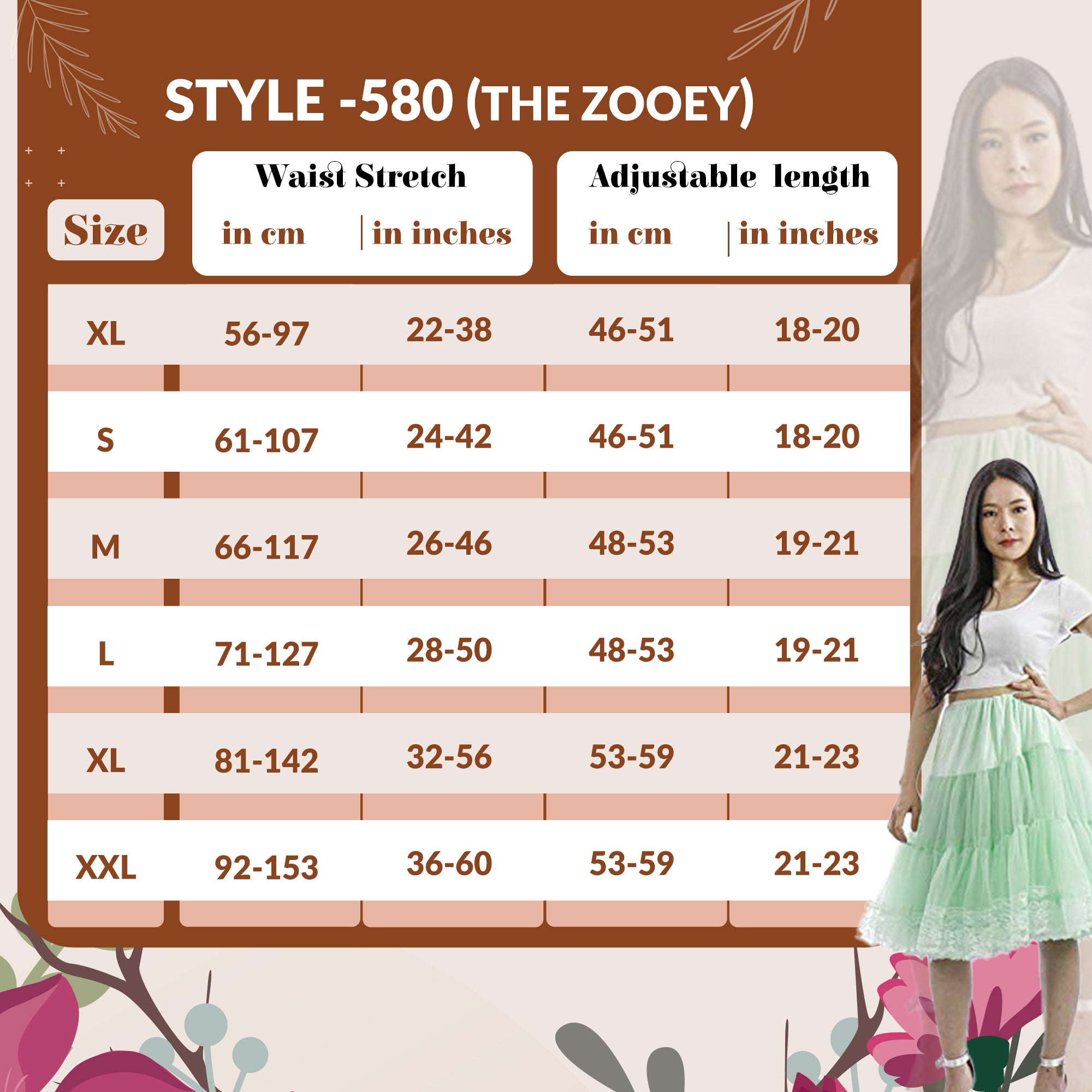 Zooey Luxury Chiffon Adult Petticoat Slip-Mint