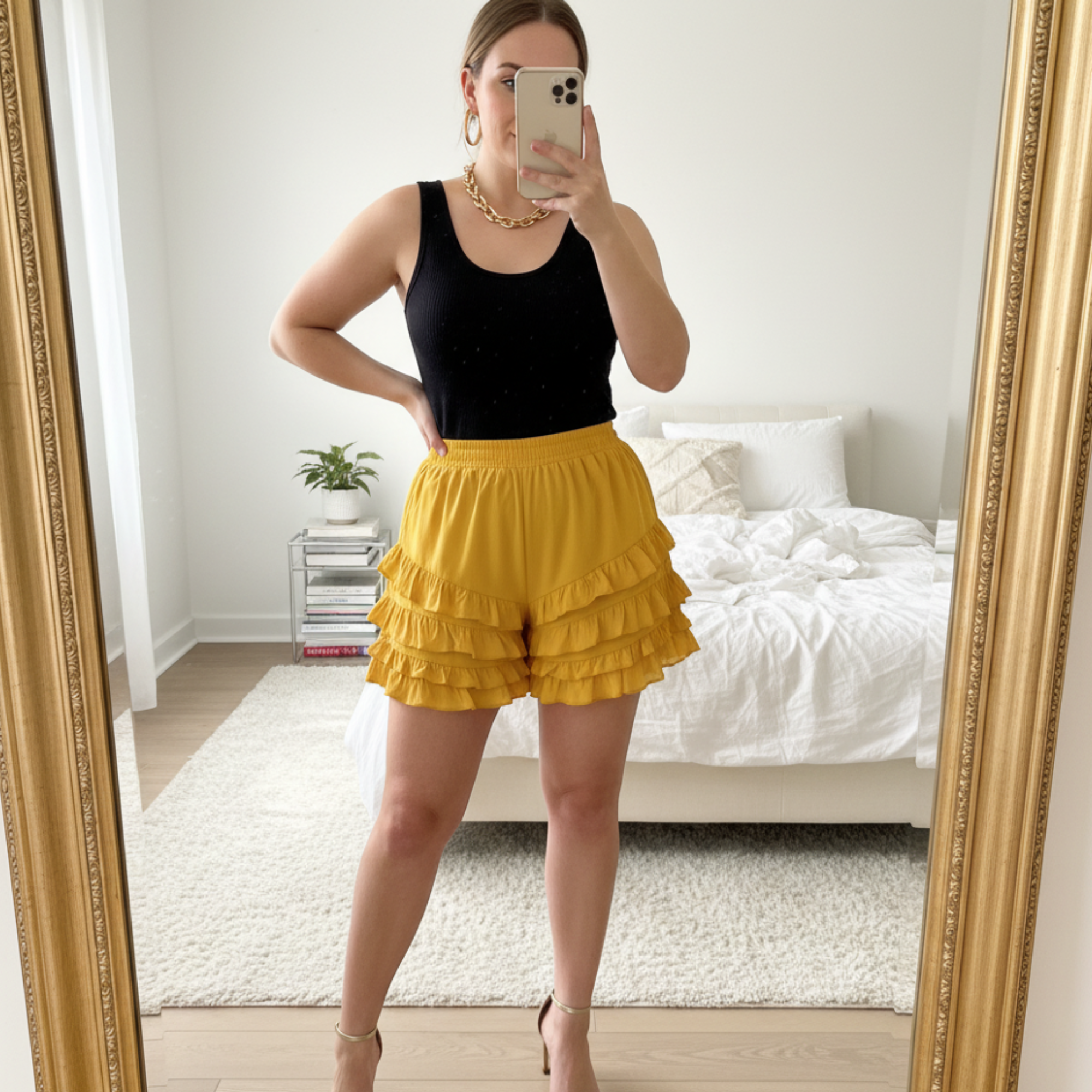 Ruffle Shorts for Women, Lace Bloomers