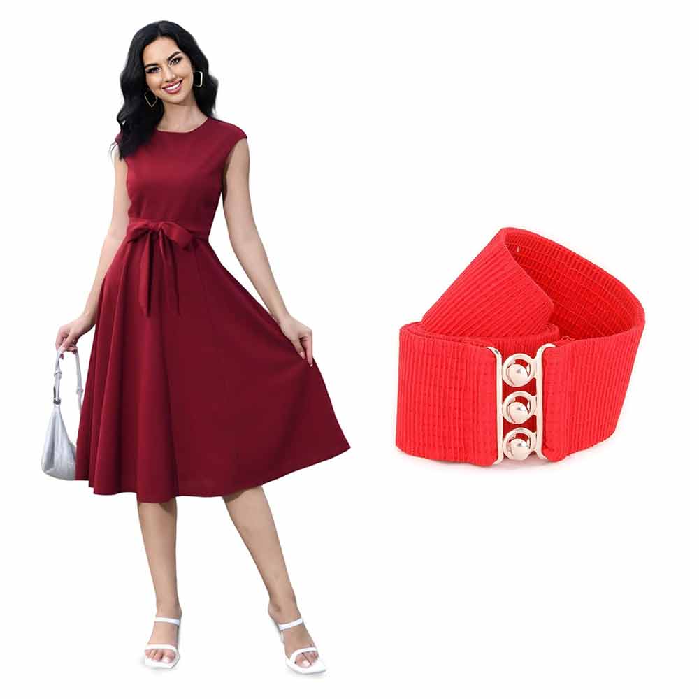 [product_type] Vintage Cocktail Dress & Belt Combo: Swing into Style with Dress Belts for Women malcomodes-biz.myshopify.com