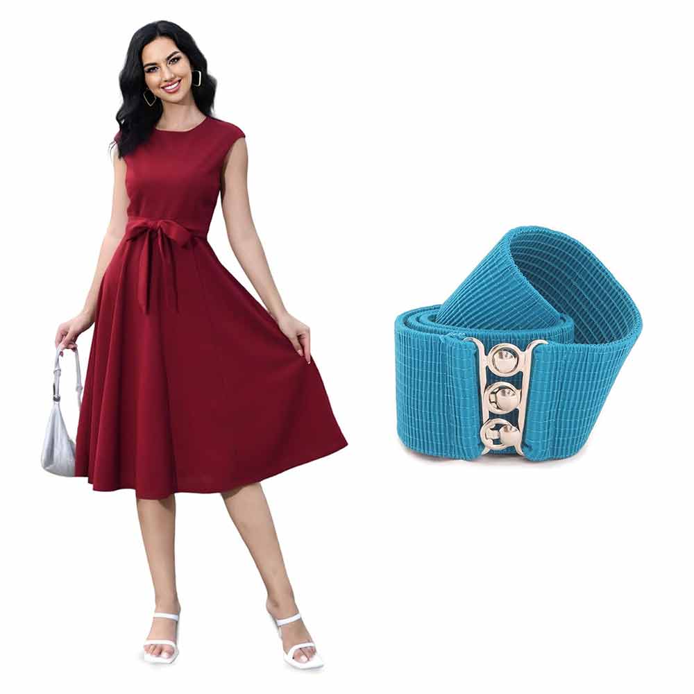 [product_type] Vintage Cocktail Dress & Belt Combo: Swing into Style with Dress Belts for Women malcomodes-biz.myshopify.com