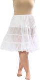 Malco Modes Tea-Length White Petticoat Skirt – Vintage 50s Crinoline Underskirt for Dresses, Weddings & Halloween Costumes